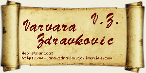 Varvara Zdravković vizit kartica